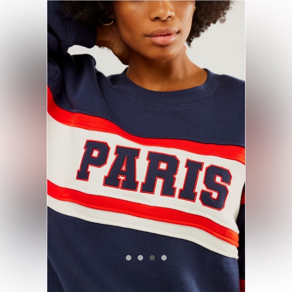 FIRM PRICE! NWT FREE PEOPLE CHASER CREWNECK SWEATSHIRT - Picture 3 of 4